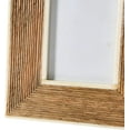 thumbnail image 3 of Creative Co-Op Hand-Carved Mango Wood Photo Frame with Bone Border & Ribbed Pattern, Natural (Holds 3" x 4" Photo), 3 of 6