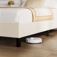 thumbnail image 1 of Base de Cama con Plataforma Tapizada | Tamaños Full y Twin, Cabecero Ajustable, Tela de Lino, Lamas de Madera Resistentes, No Necesita Base de Resortes (Box Spring), Montaje Fácil, 1 of 5