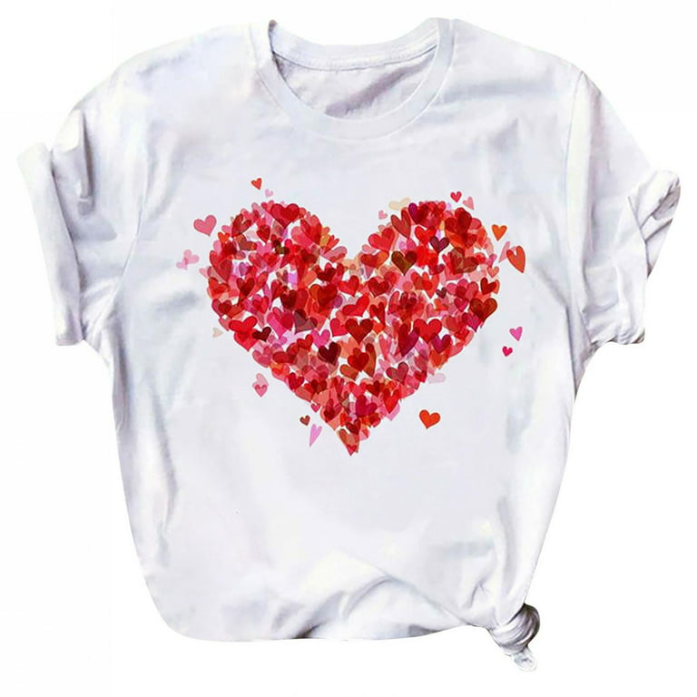 Red heart of hearts matching shirts for couples - TenStickers