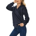 thumbnail image 3 of Lava Women's Fuzzy Hoodies Sport Pullover Hoodie Athletic Cozy Oversized Pockets Hooded Sweatshirt Fleece Hoodies Navy Blue L, 3 of 9