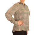 thumbnail image 2 of P.J. Salvage Womens Plaid Button Down Pajama Tops, Black, Small, 2 of 5