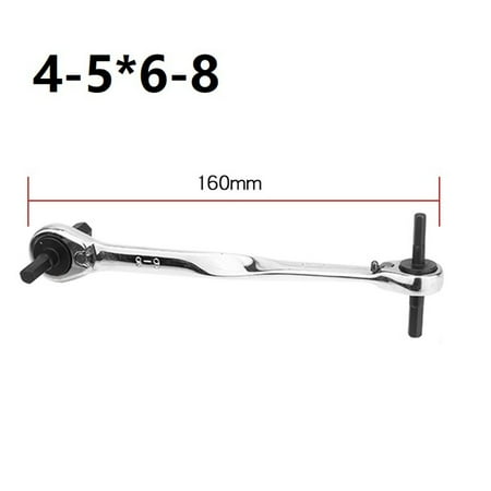 

BCLONG Quick Ratchet Wrench Inner Hexagonal 4 Head Spanner Hand Tool 4*5-6*8 6*8-10*12