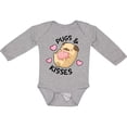 thumbnail image 3 of Inktastic Valentines Day Pugs & Kisses with Hearts Boys or Girls Long Sleeve Baby Bodysuit, 3 of 5