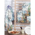 thumbnail image 2 of Octopus Coastal Kitchen Dish Towels for Drying Dishes Set of 3, Summer Nautical Starfish Coral Grey Wooden Waffle Weave Microfiber Hand Tea Bathroom Towels Quick Dry & Absorbent Towel 15.7x23.6, 2 of 7