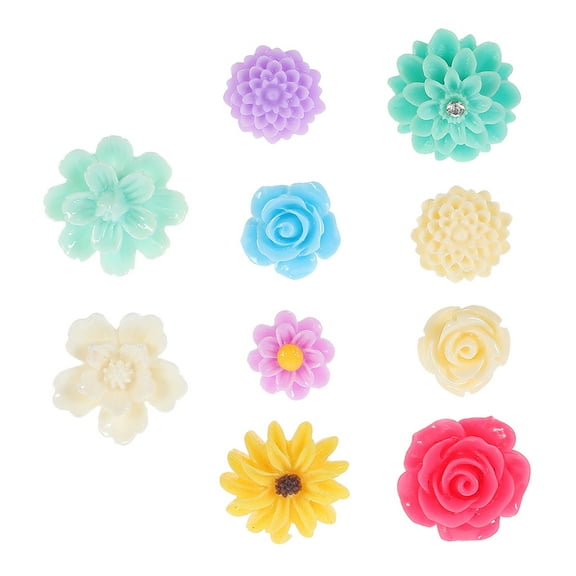 Hytrove  10 Pcs for Refrigerator Fridge Magnets Magnetic Decorations Flower