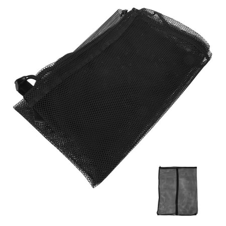FOMIYES Breathable Black Volleyball Storage Mesh Bag with Large Capacity and Shoulder Strap for Sports Gear