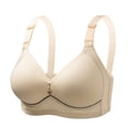 thumbnail image 1 of WRKEKC Plus Size Front Closure Bra for Women Wireless No Underwire Full Coverage Support Comfort Lift Everyday T Shirt Bra, 1 of 2