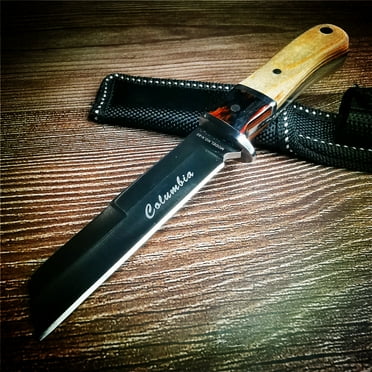 16CM lightweight stainless steel knife, outdoor camping hunting knife, fruit knife, sharp and durable blade, wooden handle