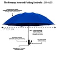 thumbnail image 5 of The Reversa 46" Compact Reverse Folding Umbrella Windproof Automatic Open Close Travel Umbrella, Strong 8 Ribs Portable Inside Out Inverted Folding Umbrella For Men and Women, Royal Blue, 5 of 7