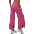 thumbnail image 5 of ClodeEU Women's Oversized Elastic Waist Comfortable Fitness Wide Leg Pants Hot Pink,Womens Plus S, 5 of 8