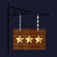thumbnail image 3 of CafePress - 3 Star Hanging Sign Sweatshirt - Zip Hoodie, Classic Hooded Sweatshirt with Metal Zipper, 3 of 4