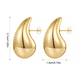 thumbnail image 4 of Aretes De Gota De Agua Para Mujer 1 par Dorado, 4 of 5