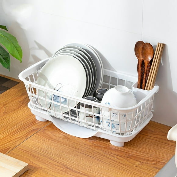Dish Drying Rack Dish Drainer Small Dish Drying Rack Dish Strainer Dish Drying Rack Fast Drainage Detachable Base Drainboard Design Strong Plastic Dish Drainer For Dish Fork