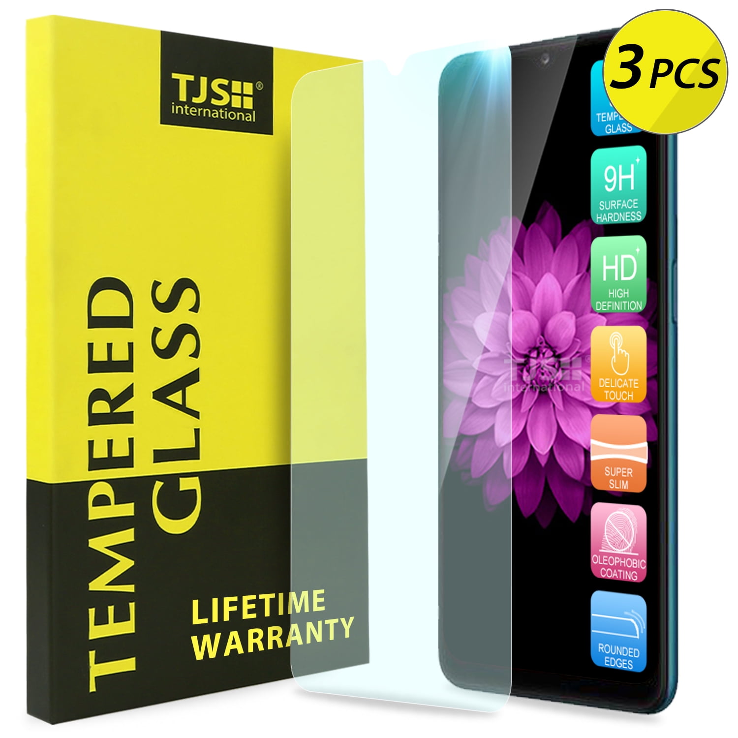 3-Pack TJS Tempered Glass Screen Protector for Ethiopia Ubuy