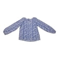 thumbnail image 1 of Blusa George para Mujer con Cuello Redondo, Manga Larga Estampada Flores Azul Talla G, 1 of 4