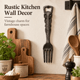 thumbnail image 5 of Vintage Cast Iron Kitchen Utensil Wall Decor, Spoon Fork Bottle Opener Set, Rustic Farmhouse Anti-Rust Art Ornament, for Kitchen Dining Room Wall Decor, Silver-B, 5 of 6