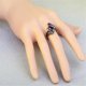 thumbnail image 5 of Anillos para mujer, regalos para mujer, anillo de aleación vintage de circonita morada con cristales, joyería de compromiso para boda., 5 of 5
