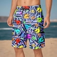 thumbnail image 2 of Arlun Summer Casual Straight Leg Shorts for Women Funny Colorful Printed Hawaiian Style Beach Shorts Thin Comfortable 2026 Holiday Vacation Casual Bottom Outfit 3-Purple XL, 2 of 4