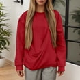 thumbnail image 4 of Rhuody Women Crewneck Cat Pouch Sweatshirt With Pocke Fall Winter Long Sleeve Solid Color Cat Dog Pouch Hoodie Pet Pouch Sweatshirt Puppy Cat Holder Carrier Pullover Shirt Cute Clothes L Red, 4 of 5