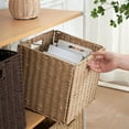 thumbnail image 7 of up to 65% off karymi Imitation Rattan Woven Foldable Storage Basket Home Clothes Storage Basket Snacks Sundries Storage Storage Boxes up to 70% off Weekly Deal School Supplies, 7 of 7