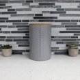 thumbnail image 5 of Honeycomb Large Ceramic Canister, Grey, 5 of 5