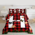 thumbnail image 2 of Manfei Merry Christmas Full Size Comforter Sets for Teens, Monogrammed H Bedding Comforter Set, Initial Letter Reversible Bedding Sets, Super Cozy Room Decor, 3-Piece, 2 of 8