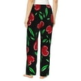 thumbnail image 3 of Junzan Cherry Women'S Pajama Pants Drawstring Comfy Sleep Bottoms With Pockets, 3 of 9