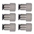 thumbnail image 1 of 10pcs Straight Pneumatic Connectors Female Thread Nickel Plated Brass Air Line Fittings, 1 of 8