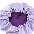 thumbnail image 3 of 1PC Double\-Sided Sleeping Hat Polyester Adjustable Nightcap Home Girls Sleep Tool Purple, 3 of 9
