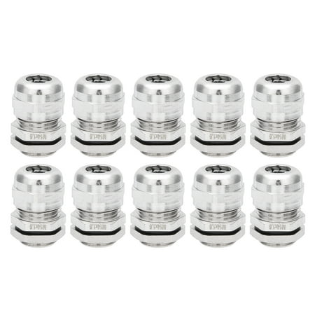 Strapshot Metal Connector - 10PCS M14*1.5 Metal Waterproof Connector Fastener Locknut Stuffing Cable Gland
