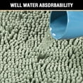 thumbnail image 5 of Bath Mat for Bathroom Non Slip Luxury Chenille Ultra Soft Bath Rugs 24x36 Absorbent Non Skid Shaggy Rugs Washable Dry Fast Plush Area Carpet Mats for Indoor, Bath Room, Tub - Sage, 5 of 6