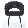 thumbnail image 3 of Black Chairs (Set of 2) for Living & Bedroom | Comfortable Backrest & Sitting Position | Powder-Coated Steel Frame | Quick Assembly for Use, 3 of 4