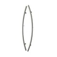 thumbnail image 1 of 48″ Door Pull Handle Round Half Moon Style ‘H’ Type – Satin Finish | Stainless Steel 304 | Modern Back-to-Back Ladder Style Entry Pull for Wood, Glass & Metal Doors, 1 of 1