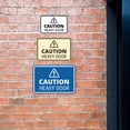 thumbnail image 3 of Signs ByLITA Classic Framed Caution Heavy Door Door or Wall Sign Easy Installation | Health And Safety | Building And Warning Sign (Brushed Silver) - Small, 3 of 8