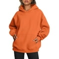 thumbnail image 6 of Women's Oversized Hoodies Fleece Loose Sweatshirts With Pocket Long Sleeve Pullover Hoodies Sweaters Winter Fall Outfits Sports Clothes, 6 of 10