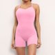 thumbnail image 2 of Gibobby pantalones siameses Sin incomodidad Apretado Pantalones de yoga Hollow Back Body Training Fitness Sports Mono(Rosa， M), 2 of 5