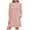 01 Pink, variant on Fewfanhot Womens Dresses Nightgowns Soft Cotton Printed Nightdress Short Sleeve Night Shirt Sleepwear with Pockets