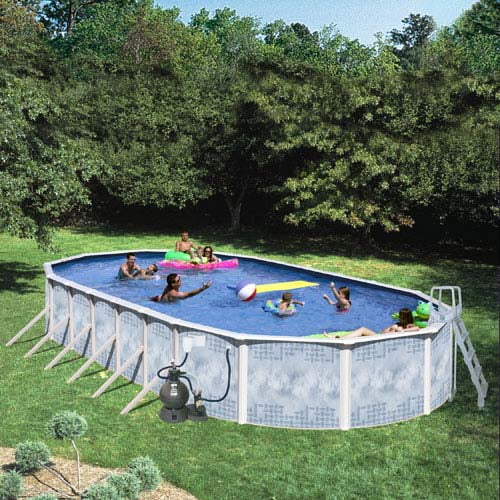 Heritage Oval 24 X 12 X 52 Above Ground Swimming Pool Walmart