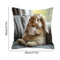 thumbnail image 3 of Rijanmt Easter Realistic Fluffy Bunny Comfort Pillow Case,Easter Throw Pillow Case With Flower Bunny And Eggs,Pillowcase Square Cushion Covers For Sofa Bed Couch,Spring Home Decor,17.71*17.71",E, 3 of 6