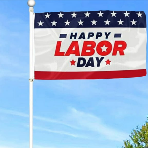 Bayyon Happy Labor Day Flag Banner with Grommets 3x5Feet Man cave Decor 5