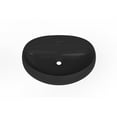 thumbnail image 3 of Pemberly Row Ceramic Oval Wall Mount Bathroom Sink in Matte Black, 3 of 3