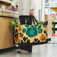 thumbnail image 6 of Dog Paw Print Large Reusable Foldable Oxford Cloth Shopping Bag with Collapsible Bucket, Storage Box, and Laundry Bag, 6 of 7