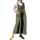 thumbnail image 1 of Gibobby Mono Corto Informal Pantalones de pierna ancha sueltos casuales de color sólido para mujer Mono de tirantes de tamaño(Verde， M), 1 of 5