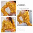 thumbnail image 3 of Top De Mujer, Blusa De Primavera Con Estampado Floral De Manga Larga Y Cintura Alta Para El Hogar ANGGREK  No, 3 of 7