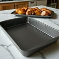 thumbnail image 5 of Mainstays Nonstick Jumbo Roaster, Roasting Pan, 17.2" x 12.7" x 2.7", Gray, 5 of 9