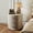Light Grey-round-carved, variant on FOROUTIA Vintage Nightstand with 3 Drawer,Light Grey MDF Storage Cabinet for Bedroom,Living Room