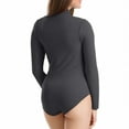 thumbnail image 7 of Ugoldhm Swimsuit for Women Solid Color Long Sleeve Zipper Bathing Suit, 7 of 7