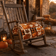 thumbnail image 4 of Halloween Thanksgiving Throw Blanket 39x27in Orange Flannel Couch Cover, Soft Plush Fleece Blanket for Sofa Bed Office, Warm Fall Halloween Decorations Gift by OVFUIZ, 4 of 8