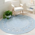 thumbnail image 2 of SAFAVIEH Cape Cod Salim Geometric Polyester Area Rug, Blue, 7' x 7' Round, 2 of 7