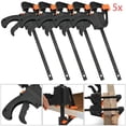 thumbnail image 3 of Eigraketly Barra de carpintería ajustable de 4 pulgadas F-Clamp Kit de carpintería rápido Herramienta de carpintero de sujeción de Herramientas y ferretería 5 piezas Eigraketly TO005265-02, 3 of 5